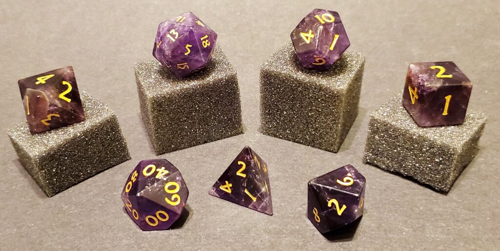 Amethyst Dice Set - Purple Rain