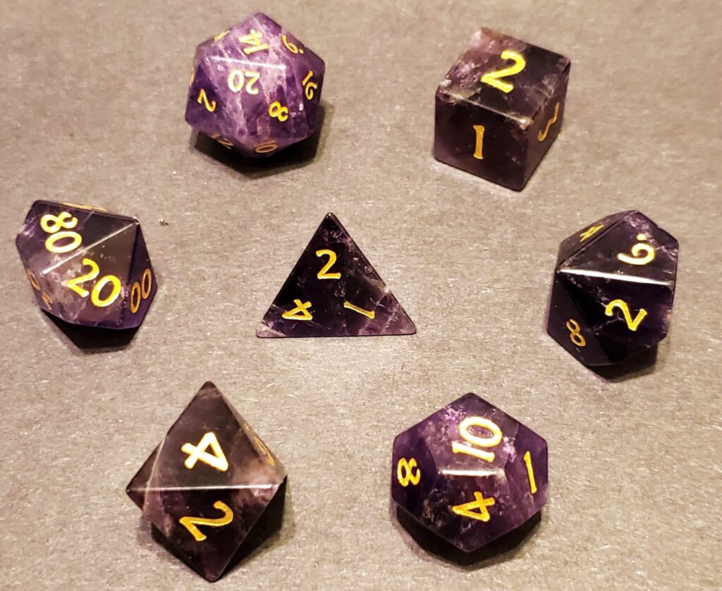 Amethyst Dice Set - Purple Rain