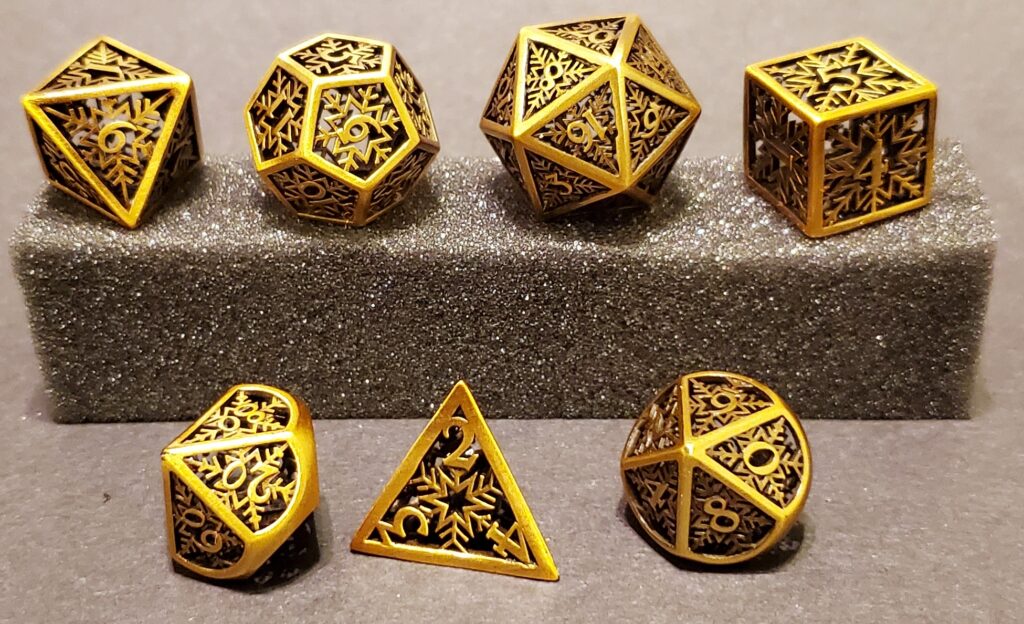 Bronze Snowflake Hollow Metal Set