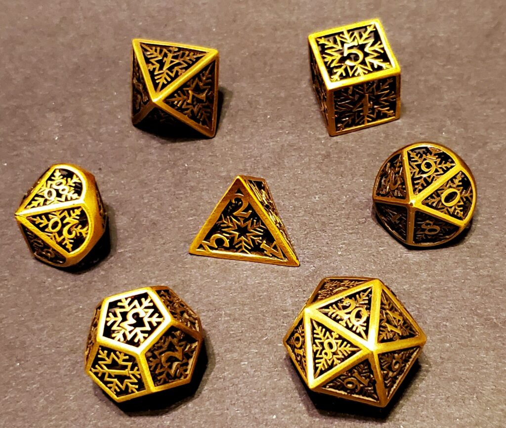 Bronze Snowflake Hollow Metal Set