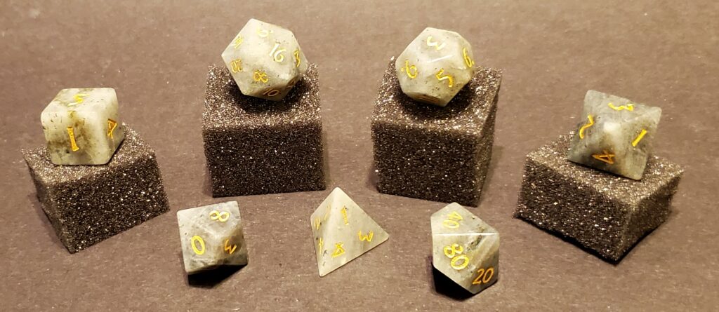 Labradorite Dice Set - Shimmering Portal