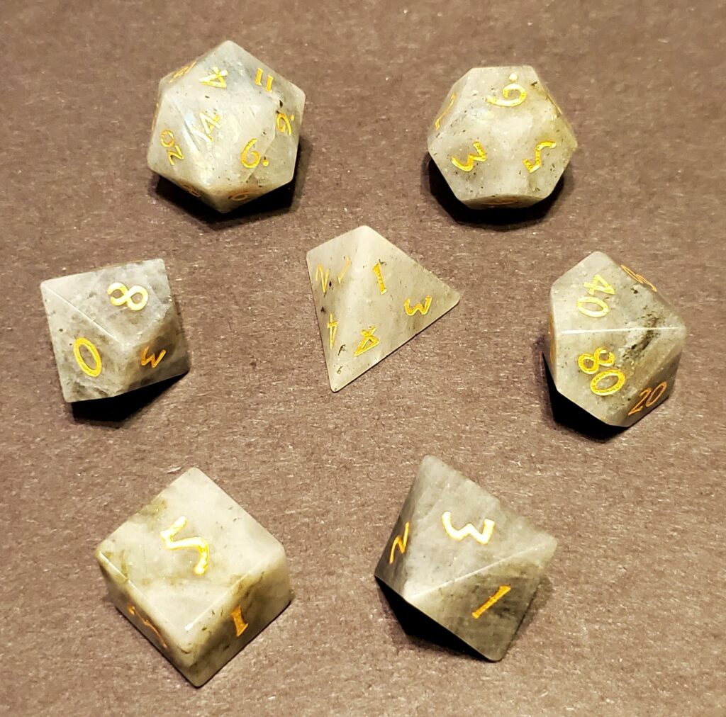 Labradorite Dice Set - Shimmering Portal