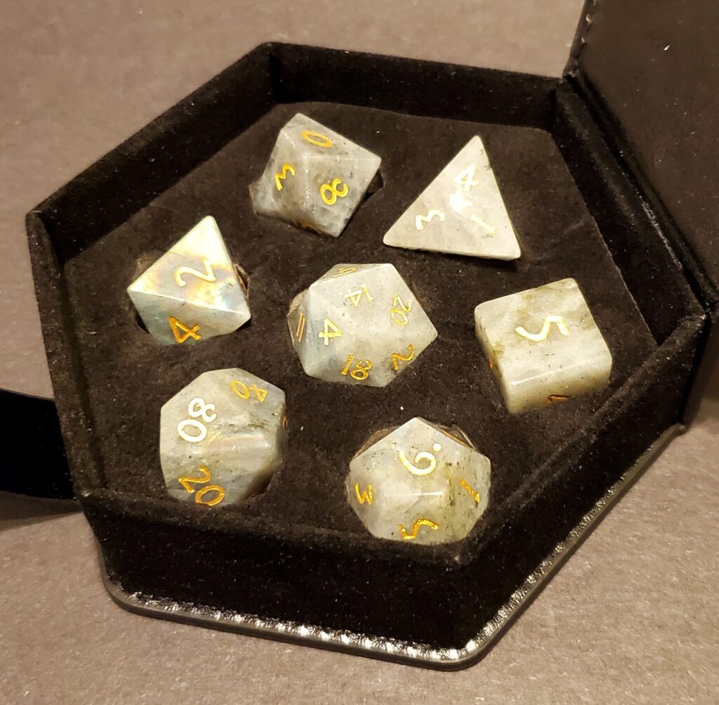 Labradorite Dice Set - Shimmering Portal