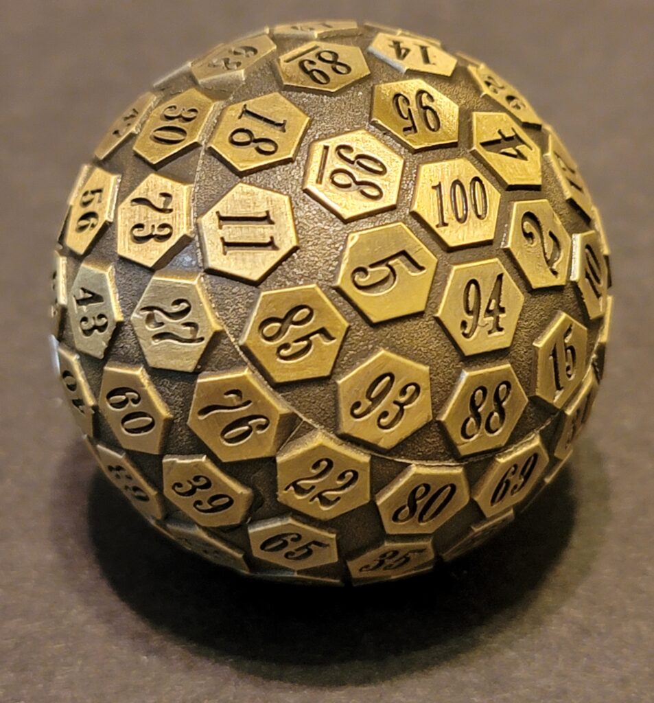 Rustic Steel Solid d100 - Gold