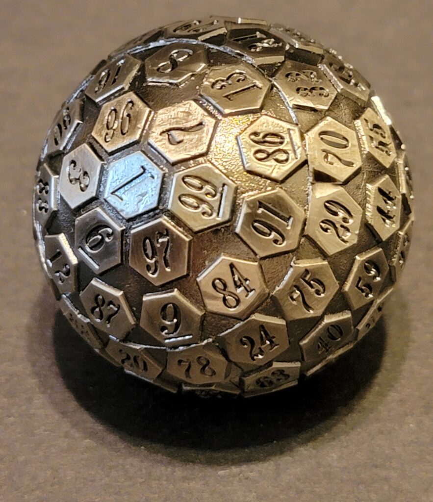 Rustic Steel Solid d100 - Silver