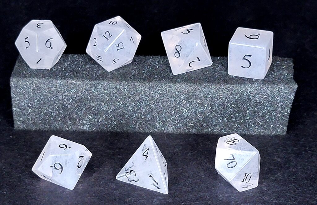 Clear Tourmaline Dice Set - Radiant Smite